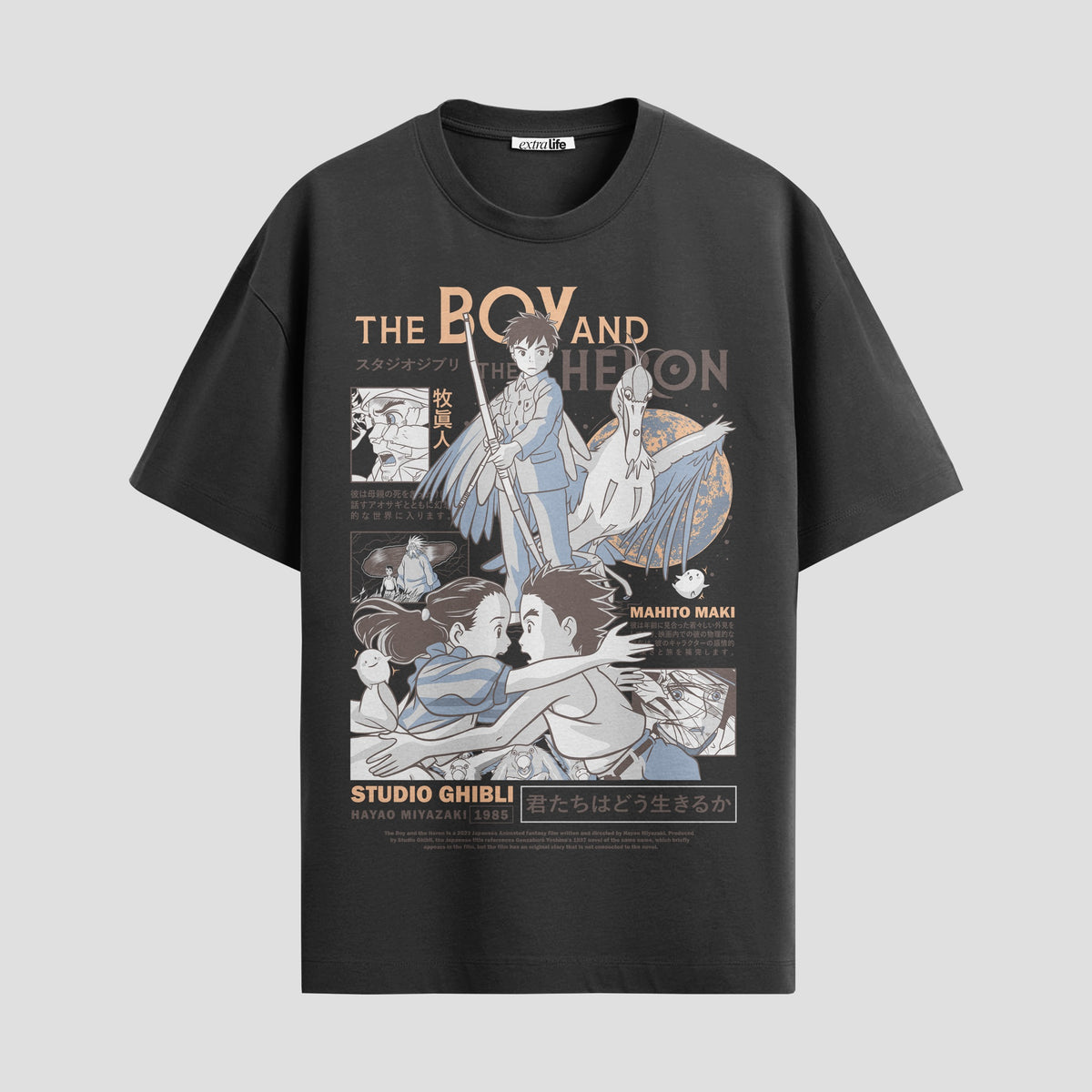 Playera urbana de anime y gaming ExtraLife MX, corte Classic Premium unisex ligero y transpirable en color Deep Black y Pure White, ropa de uso diario para gym y casual.