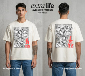 El Mundo Infectado | El Click del Bien #04292 - Playera Oversized Premium | Off White - Foto en modelo
