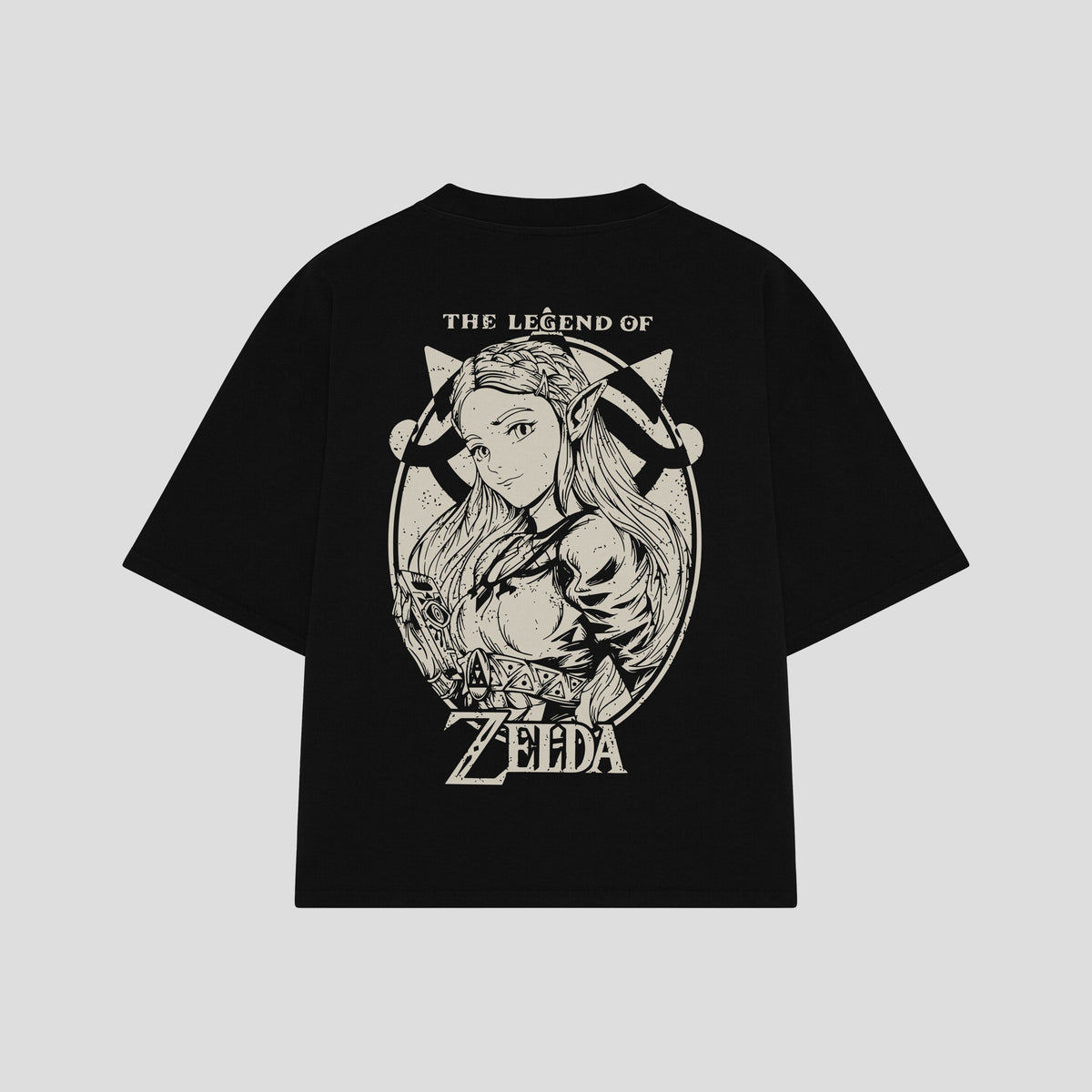 Playera streetwear premium de anime y gaming ExtraLife MX, corte oversized drop shoulder ligero y fresco en color Deep Black y Off-White, moda urbana mexicana de culto.
