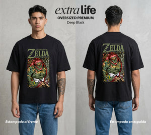 La Leyenda de la Princesa | El Señor del Mal #04295 - Playera Oversized Premium | Deep Black - Foto en modelo