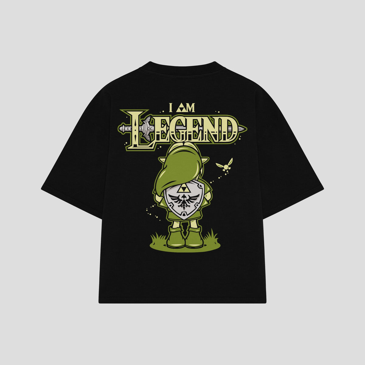 Playera streetwear premium de anime y gaming ExtraLife MX, corte oversized drop shoulder ligero y fresco en color Deep Black y Off-White, moda urbana mexicana de culto.