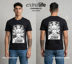 La Leyenda de la Princesa | El Heroe Legendario #04298 - Playera Standard Fit | Deep Black - Foto en modelo