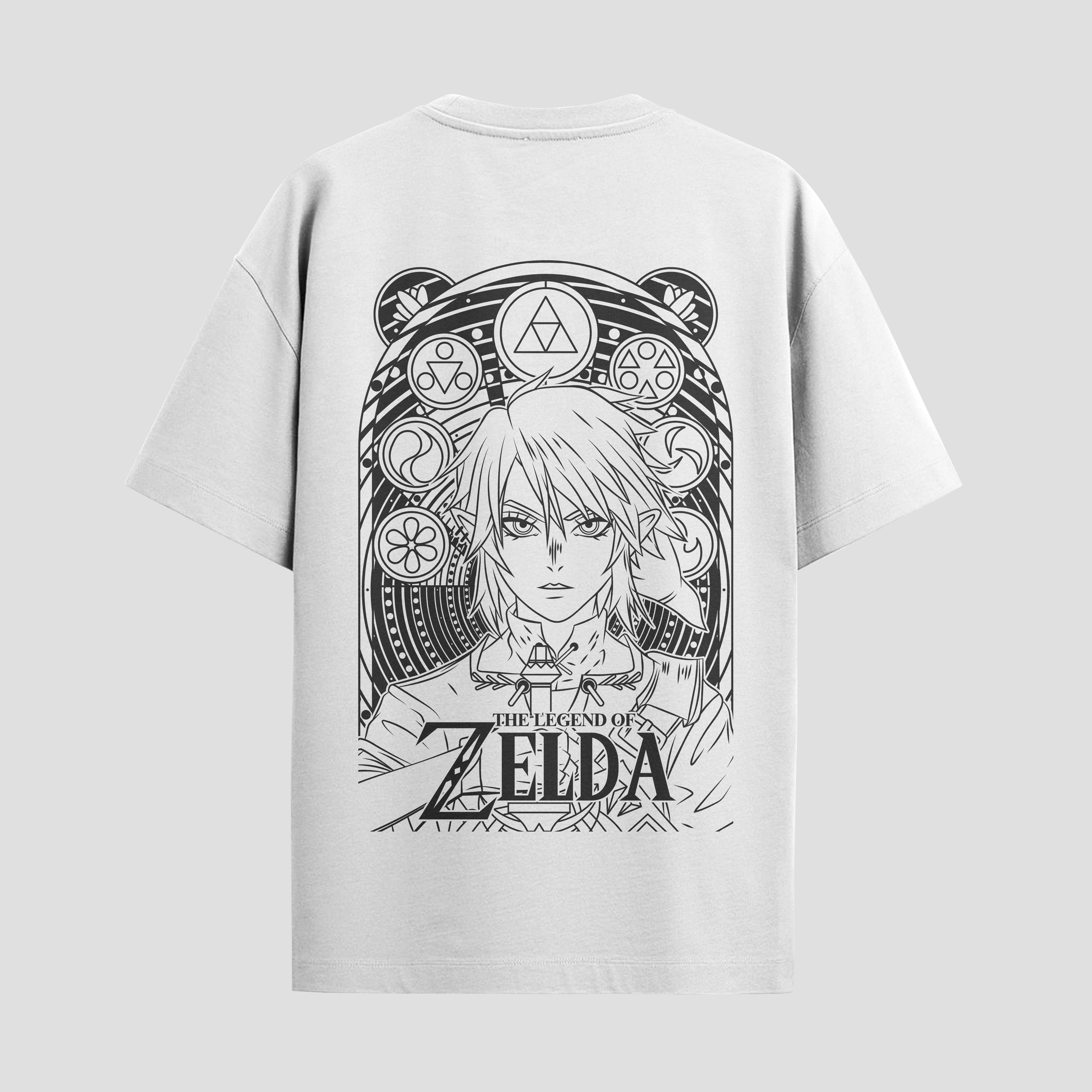 Playera urbana de anime y gaming ExtraLife MX, corte Standard Fit unisex ligero y transpirable en color Deep Black y Pure White, ropa de uso diario para gym y casual.