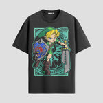 Playera urbana de anime y gaming ExtraLife MX, corte Standard Fit unisex ligero y transpirable en color Deep Black y Pure White, ropa de uso diario para gym y casual.
