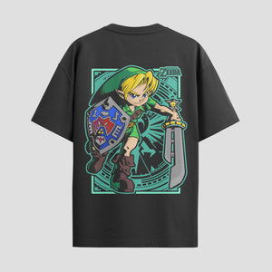 Playera urbana de anime y gaming ExtraLife MX, corte Standard Fit unisex ligero y transpirable en color Deep Black y Pure White, ropa de uso diario para gym y casual.