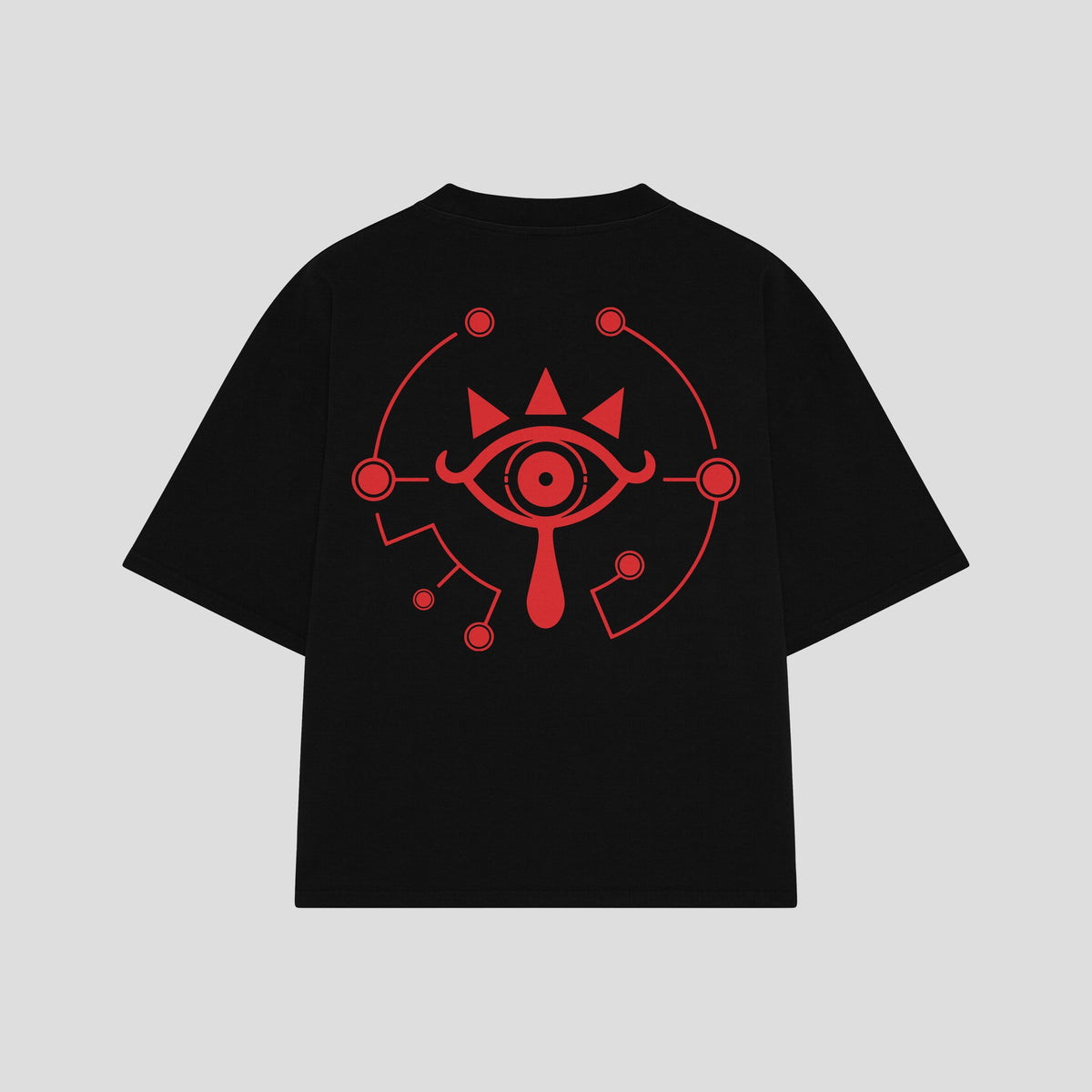 Playera streetwear premium de anime y gaming ExtraLife MX, corte oversized drop shoulder ligero y fresco en color Deep Black y Off-White, moda urbana mexicana de culto.