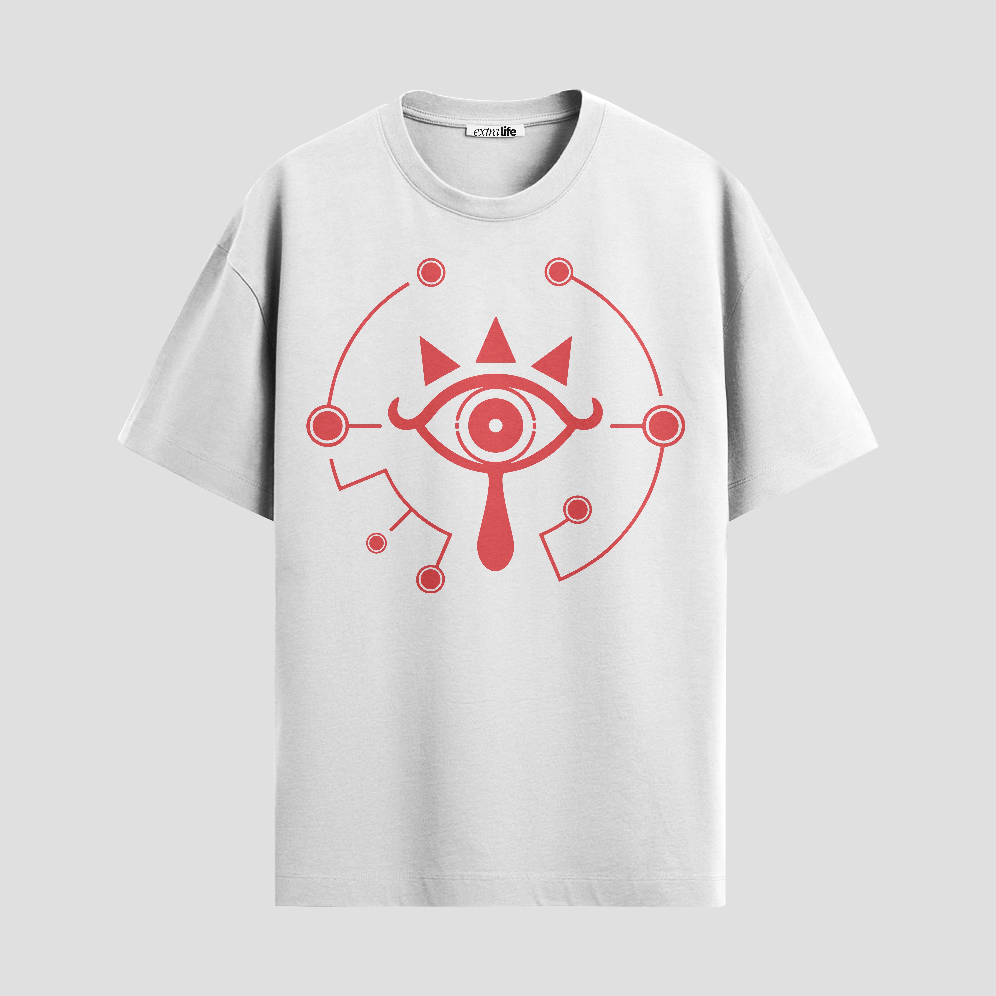 Playera urbana de anime y gaming ExtraLife MX, corte Standard Fit unisex ligero y transpirable en color Deep Black y Pure White, ropa de uso diario para gym y casual.