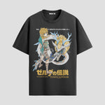 Playera urbana de anime y gaming ExtraLife MX, corte Standard Fit unisex ligero y transpirable en color Deep Black y Pure White, ropa de uso diario para gym y casual.