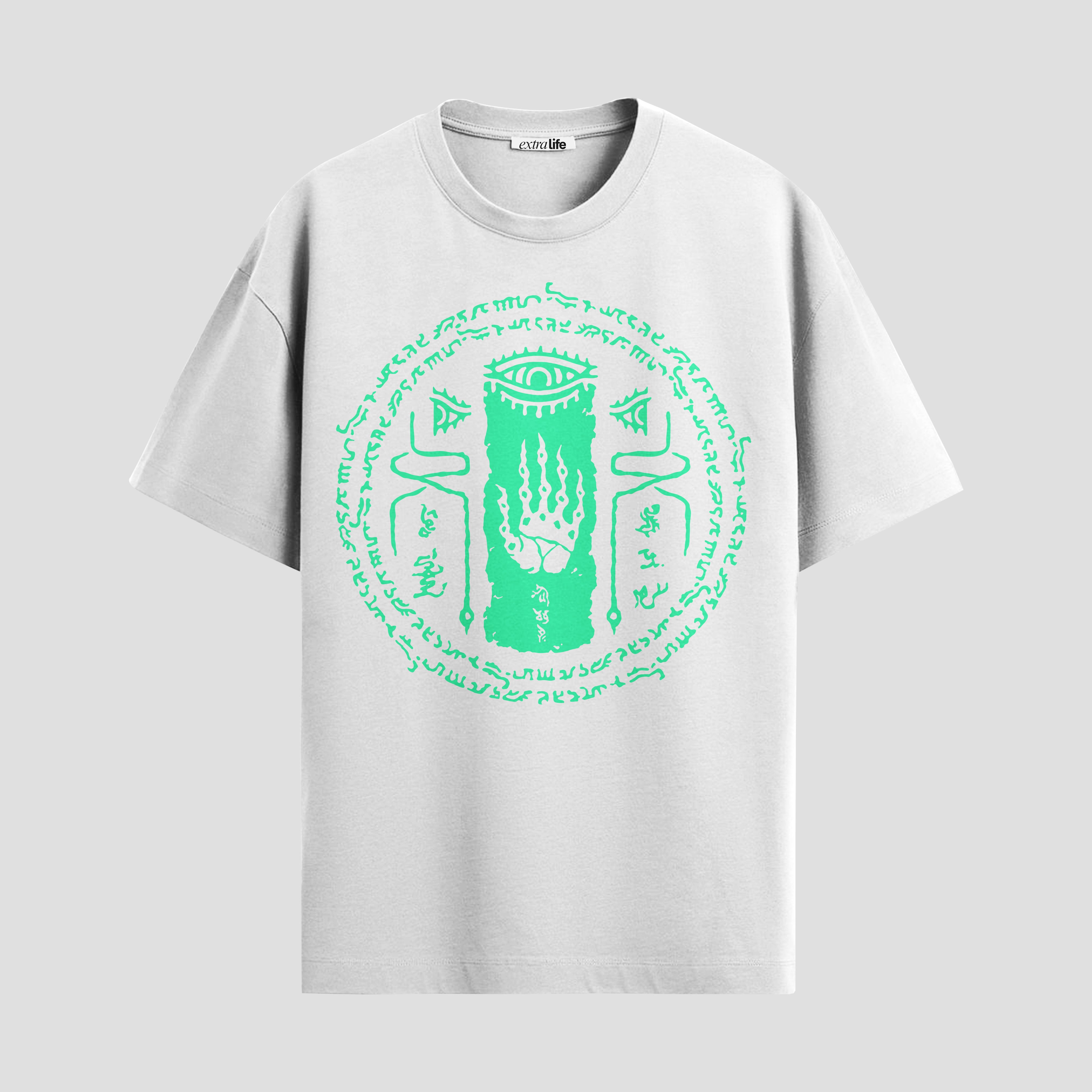 Playera urbana de anime y gaming ExtraLife MX, corte Standard Fit unisex ligero y transpirable en color Deep Black y Pure White, ropa de uso diario para gym y casual.