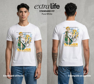 La Leyenda de la Princesa | La Princesa del Triforce #04310 - Playera Standard Fit | Pure White - Foto en modelo