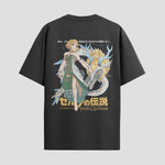Playera urbana de anime y gaming ExtraLife MX, corte Standard Fit unisex ligero y transpirable en color Deep Black y Pure White, ropa de uso diario para gym y casual.