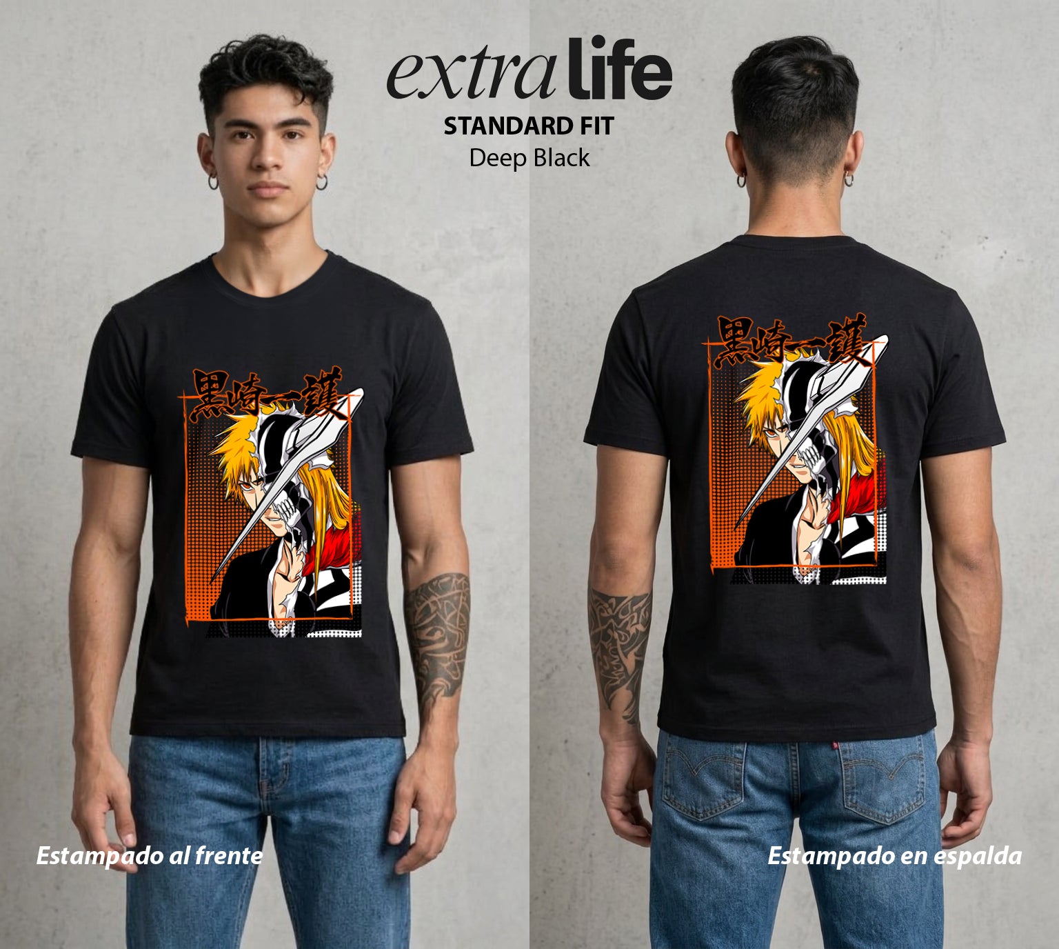 El Precio de la Alquimia | La Pereza del Acero #04317 - Playera Standard Fit | Deep Black - Foto en modelo