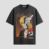 Playera urbana de anime y gaming ExtraLife MX, corte Standard Fit unisex ligero y transpirable en color Deep Black y Pure White, ropa de uso diario para gym y casual.