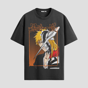 Playera urbana de anime y gaming ExtraLife MX, corte Standard Fit unisex ligero y transpirable en color Deep Black y Pure White, ropa de uso diario para gym y casual.