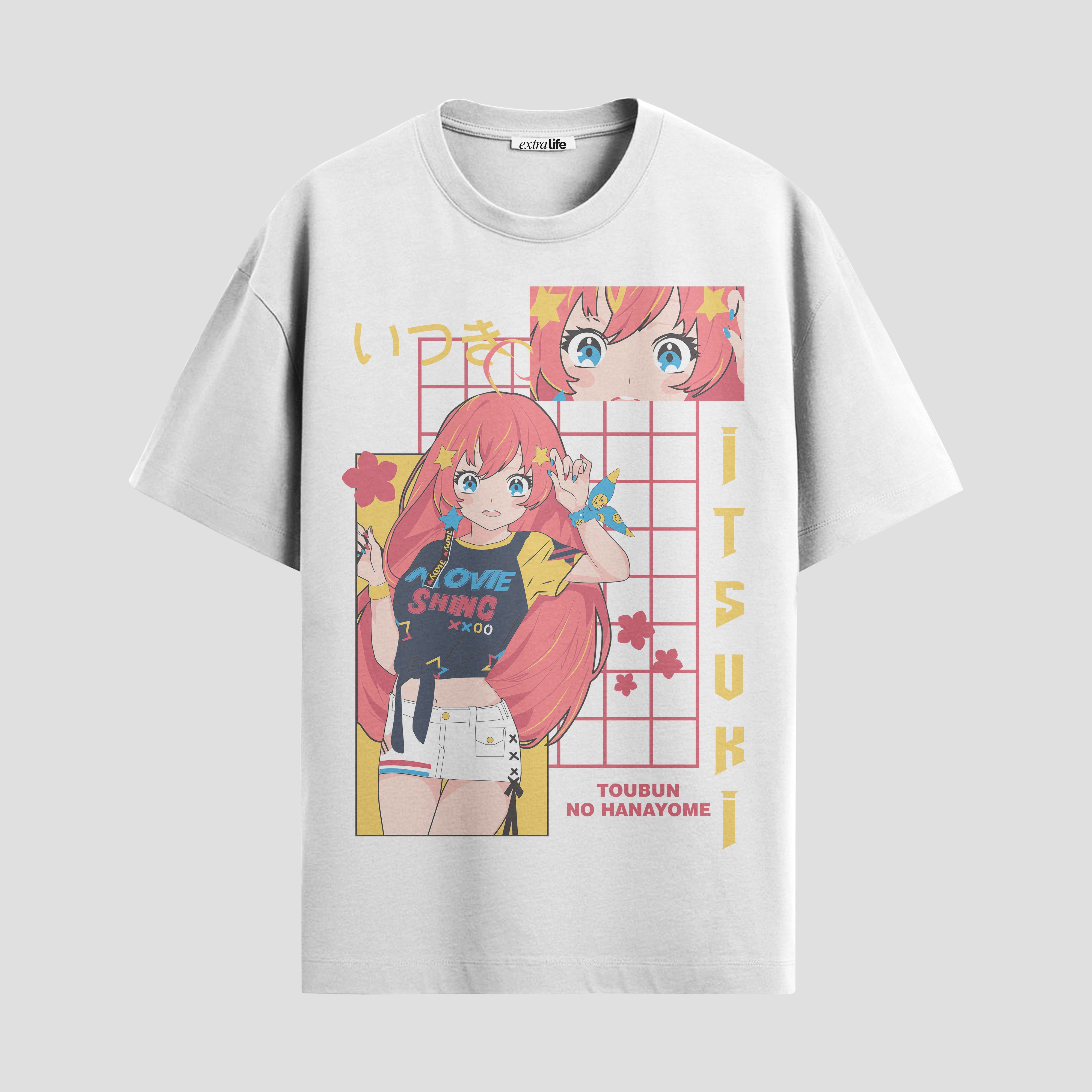 Playera urbana de anime y gaming ExtraLife MX, corte Standard Fit unisex ligero y transpirable en color Deep Black y Pure White, ropa de uso diario para gym y casual.