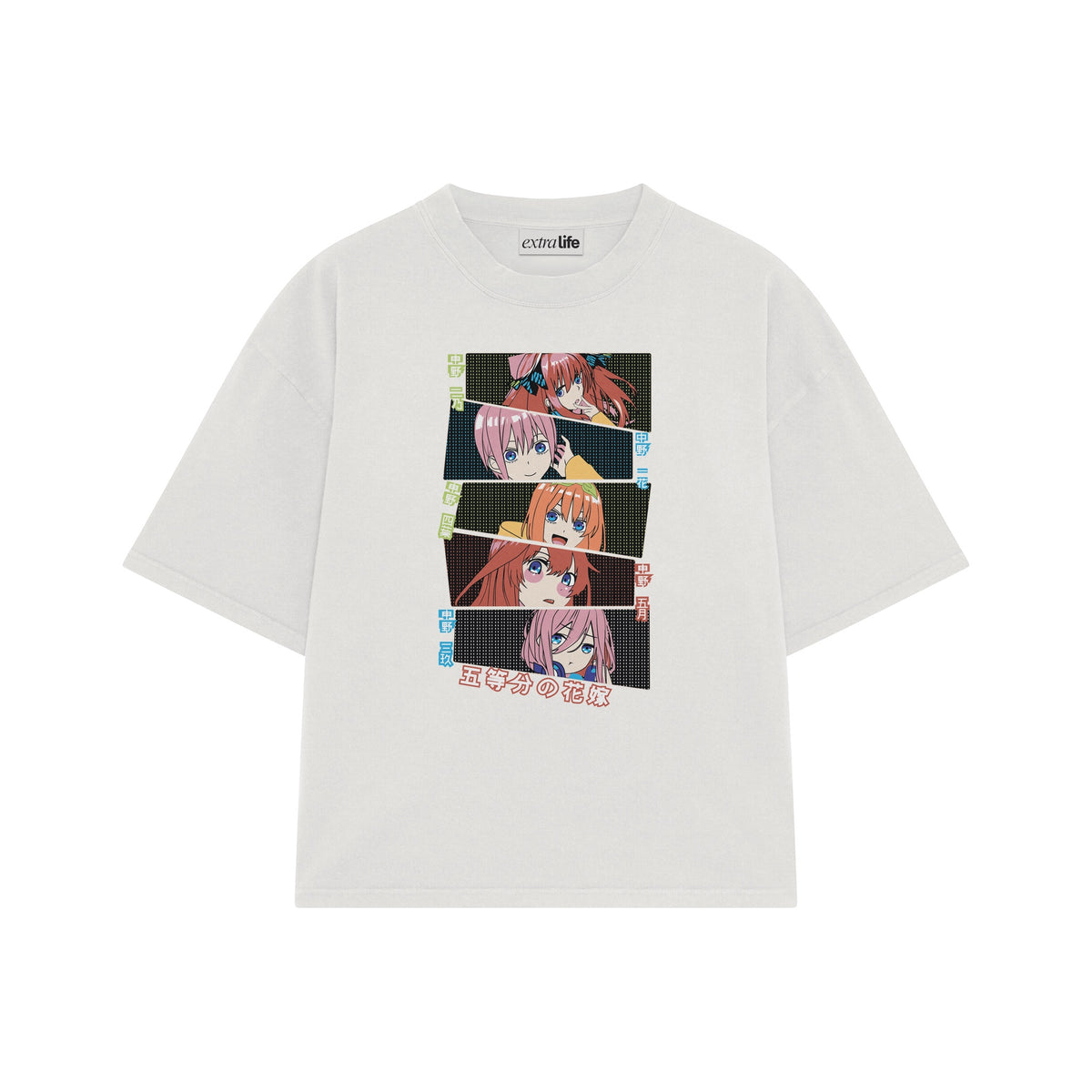 Playera streetwear premium de anime y gaming ExtraLife MX, corte oversized drop shoulder ligero y fresco en color Deep Black y Off-White, moda urbana mexicana de culto.