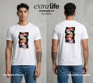 Las Cinco del Destino | El Destino del Tutor #04329 - Playera Standard Fit | Pure White - Foto en modelo
