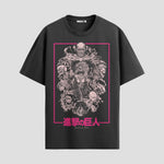 Playera urbana de anime y gaming ExtraLife MX, corte Standard Fit unisex ligero y transpirable en color Deep Black y Pure White, ropa de uso diario para gym y casual.