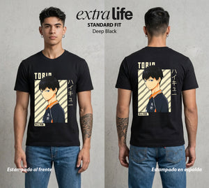 El Vuelo del Voleibol | El Rey del Fondo de la Cancha #04335 - Playera Standard Fit | Deep Black - Foto en modelo