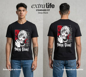 Ciudad de Ghouls | El Ghoul de la Ciudad #04343 - Playera Standard Fit | Deep Black - Foto en modelo