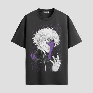 Playera urbana de anime y gaming ExtraLife MX, corte Standard Fit unisex ligero y transpirable en color Deep Black y Pure White, ropa de uso diario para gym y casual.