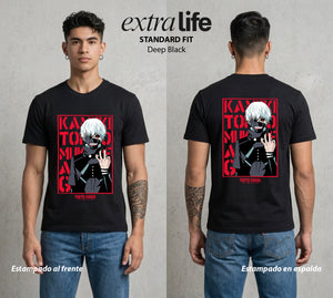 Ciudad de Ghouls | El Heroe del Bien #04347 - Playera Standard Fit | Deep Black - Foto en modelo