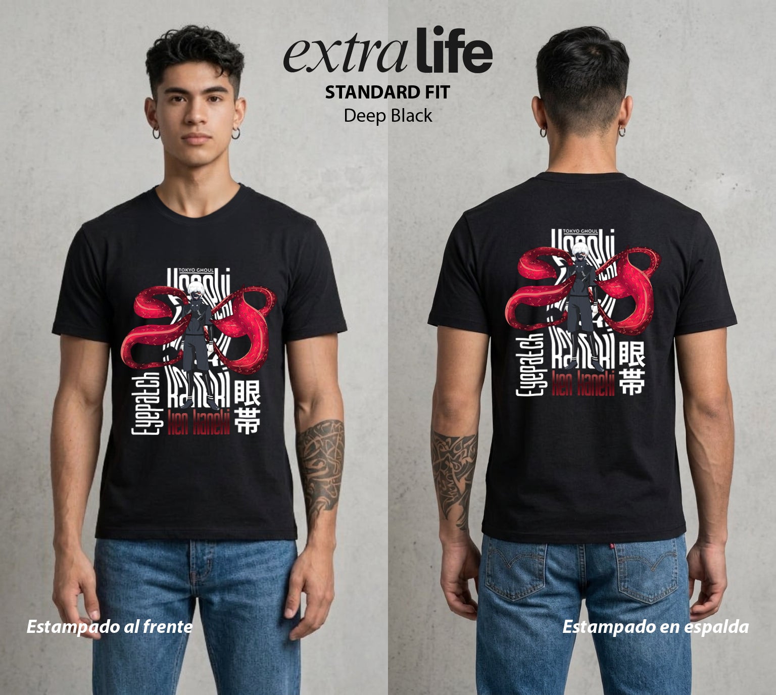 Ciudad de Ghouls | El Discipulo del Maestro #04349 - Playera Standard Fit | Deep Black - Foto en modelo