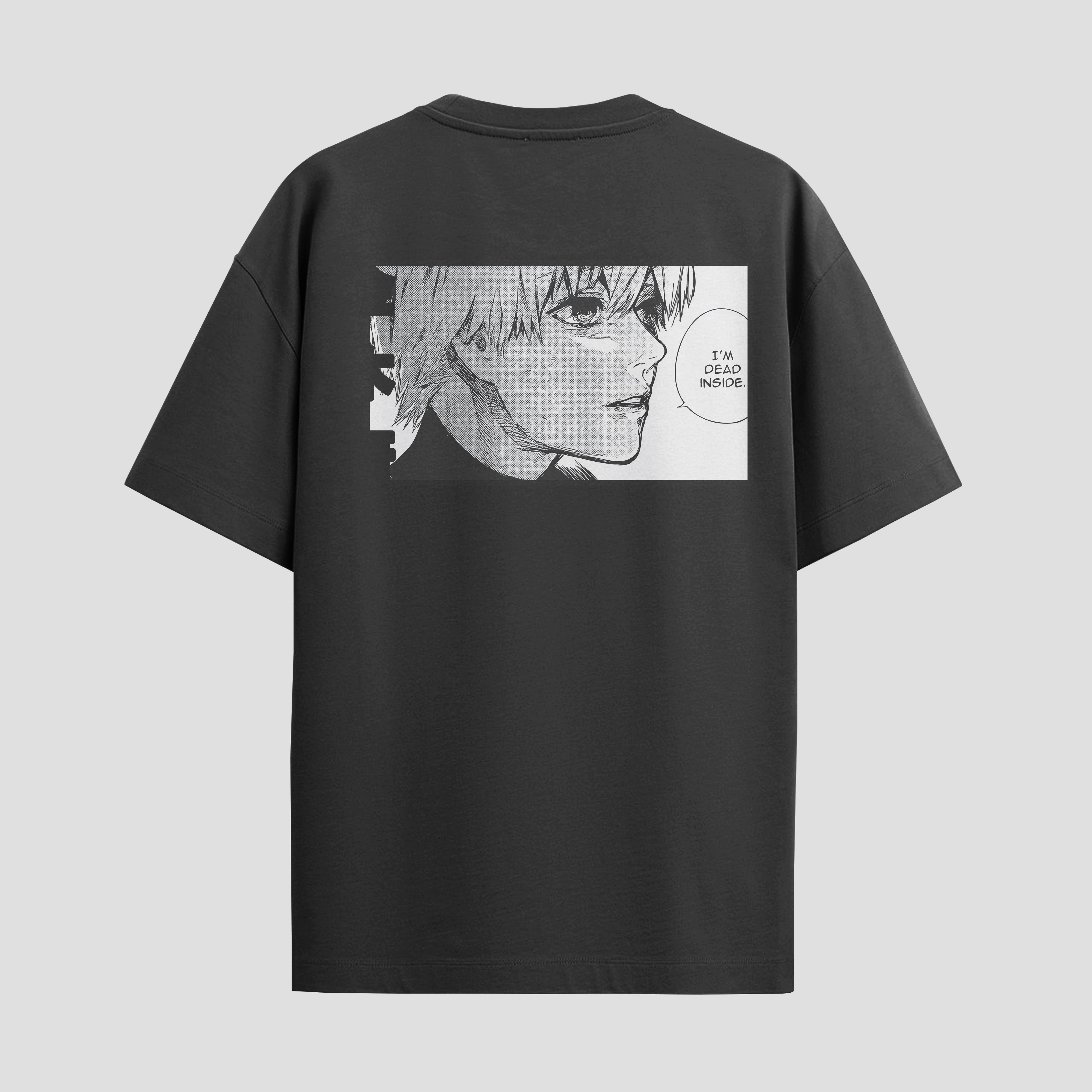 Playera urbana de anime y gaming ExtraLife MX, corte Standard Fit unisex ligero y transpirable en color Deep Black y Pure White, ropa de uso diario para gym y casual.