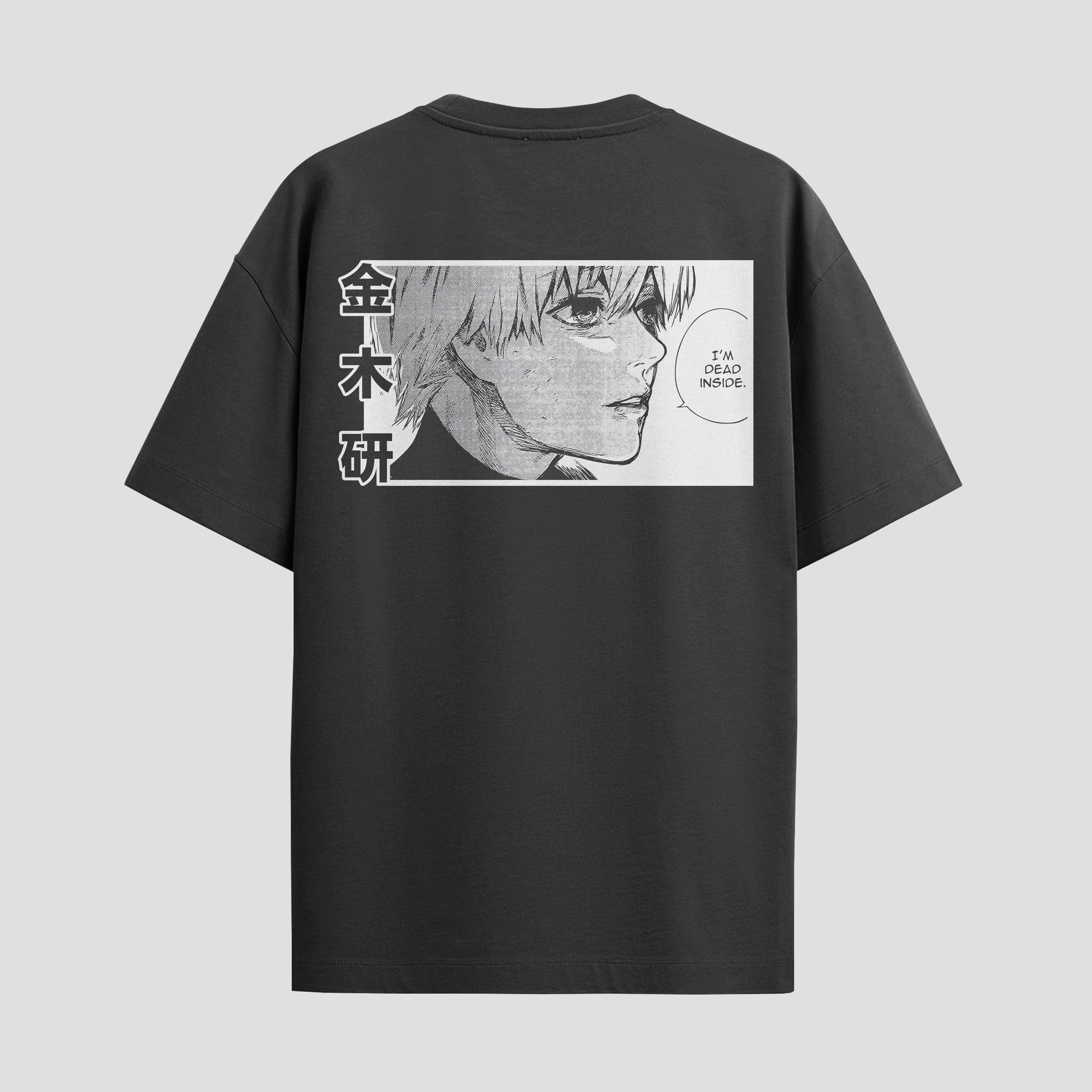 Playera urbana de anime y gaming ExtraLife MX, corte Standard Fit unisex ligero y transpirable en color Deep Black y Pure White, ropa de uso diario para gym y casual.