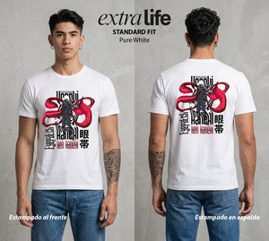 Ciudad de Ghouls | El Heroe del Bien #04356 - Playera Standard Fit | Pure White - Foto en modelo