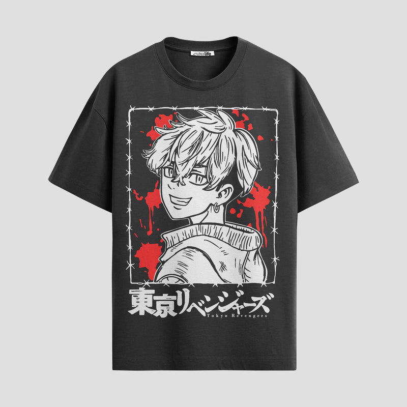 Playera urbana de anime y gaming ExtraLife MX, corte Standard Fit unisex ligero y transpirable en color Deep Black y Pure White, ropa de uso diario para gym y casual.