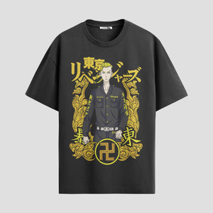 Playera urbana de anime y gaming ExtraLife MX, corte Standard Fit unisex ligero y transpirable en color Deep Black y Pure White, ropa de uso diario para gym y casual.