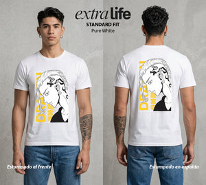 Pandillas del Tiempo | El Dragon del Norte #04373 - Playera Standard Fit | Pure White - Foto en modelo