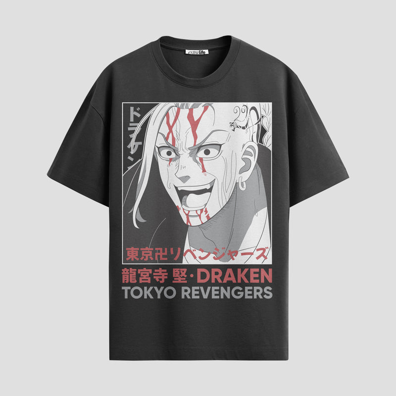 Playera urbana de anime y gaming ExtraLife MX, corte Standard Fit unisex ligero y transpirable en color Deep Black y Pure White, ropa de uso diario para gym y casual.