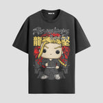 Playera urbana de anime y gaming ExtraLife MX, corte Standard Fit unisex ligero y transpirable en color Deep Black y Pure White, ropa de uso diario para gym y casual.