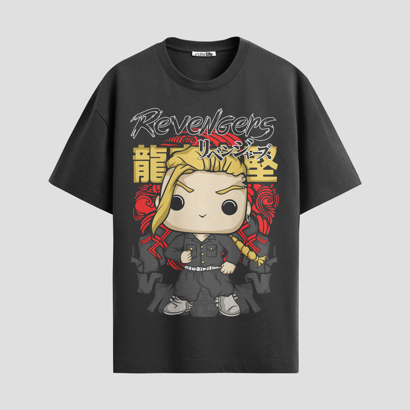 Playera urbana de anime y gaming ExtraLife MX, corte Standard Fit unisex ligero y transpirable en color Deep Black y Pure White, ropa de uso diario para gym y casual.