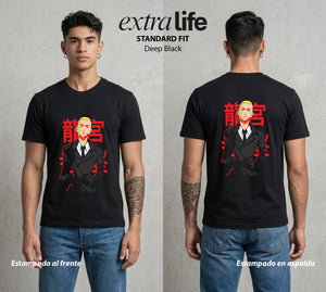 Pandillas del Tiempo | El Discipulo del Maestro #04388 - Playera Standard Fit | Deep Black - Foto en modelo