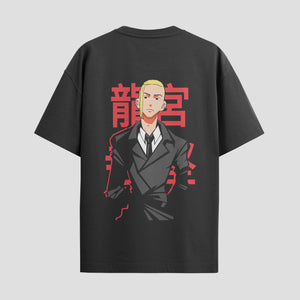 Playera urbana de anime y gaming ExtraLife MX, corte Standard Fit unisex ligero y transpirable en color Deep Black y Pure White, ropa de uso diario para gym y casual.