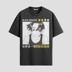 Playera urbana de anime y gaming ExtraLife MX, corte Standard Fit unisex ligero y transpirable en color Deep Black y Pure White, ropa de uso diario para gym y casual.