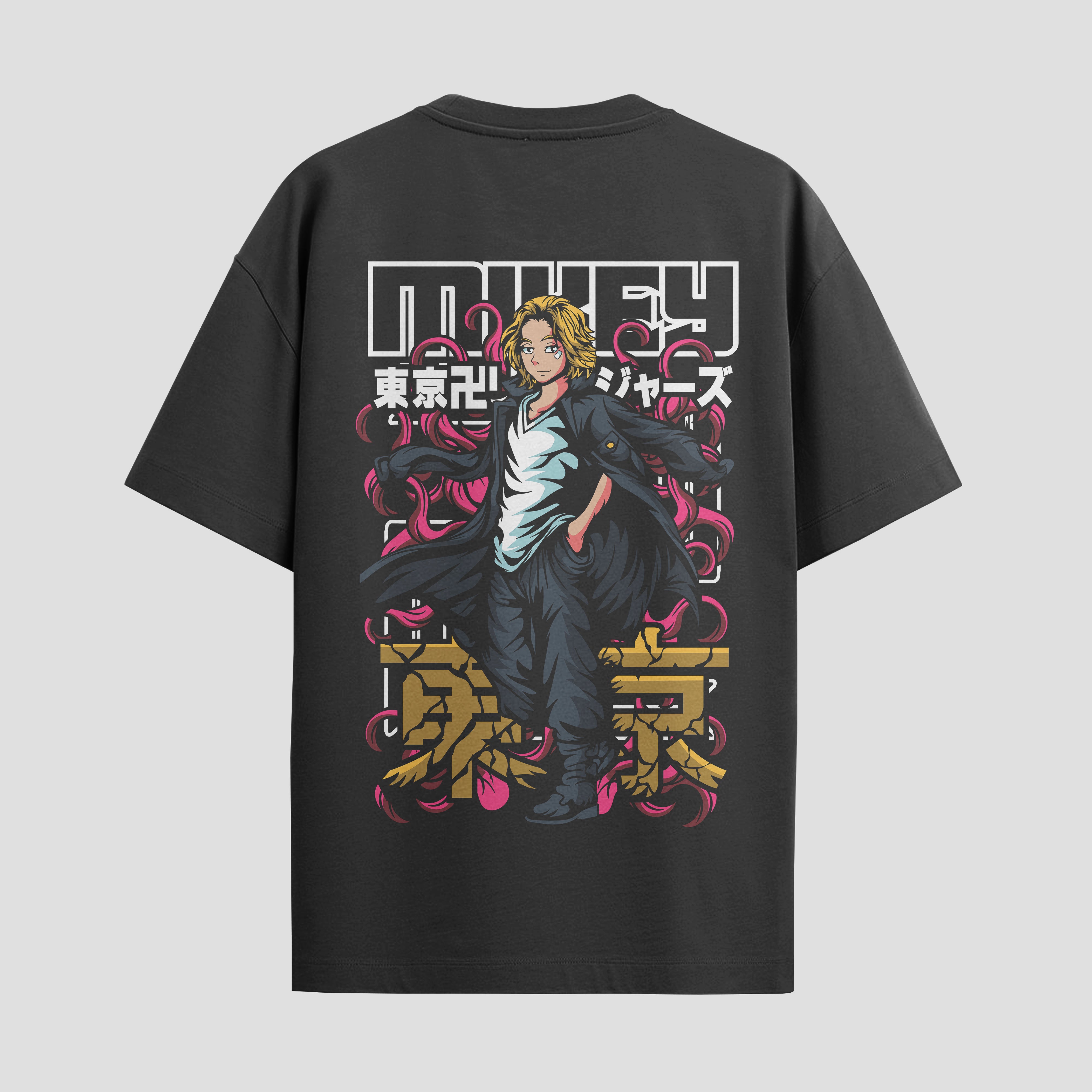Playera urbana de anime y gaming ExtraLife MX, corte Standard Fit unisex ligero y transpirable en color Deep Black y Pure White, ropa de uso diario para gym y casual.