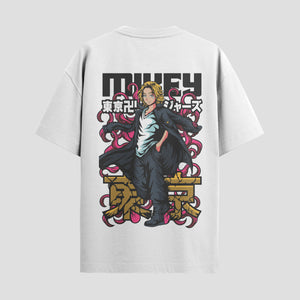 Playera urbana de anime y gaming ExtraLife MX, corte Standard Fit unisex ligero y transpirable en color Deep Black y Pure White, ropa de uso diario para gym y casual.