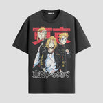 Playera urbana de anime y gaming ExtraLife MX, corte Standard Fit unisex ligero y transpirable en color Deep Black y Pure White, ropa de uso diario para gym y casual.