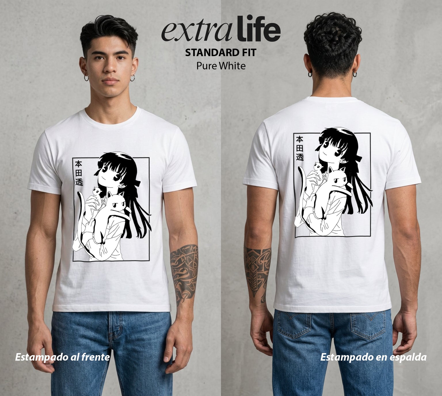 El Zodiaco Oculto | El Amor del Zodiaco #04416 - Playera Standard Fit | Pure White - Foto en modelo