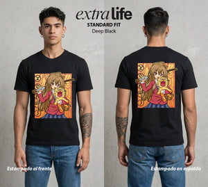 El Tigre de Madera | El Tigre del Bien #04417 - Playera Standard Fit | Deep Black - Foto en modelo