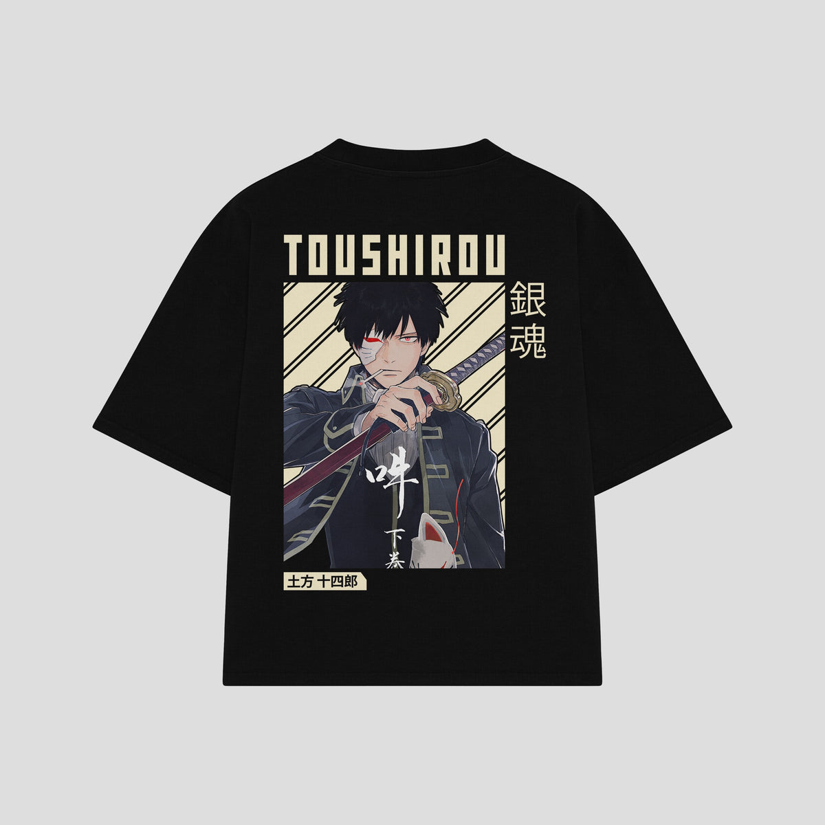 Playera streetwear premium de anime y gaming ExtraLife MX, corte oversized drop shoulder ligero y fresco en color Deep Black y Off-White, moda urbana mexicana de culto.
