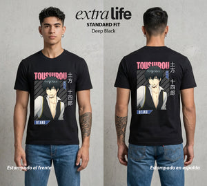 El Samurai sin Trabajo | La Mayonesa del Poder #04424 - Playera Standard Fit | Deep Black - Foto en modelo