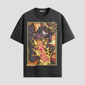 Playera urbana de anime y gaming ExtraLife MX, corte Standard Fit unisex ligero y transpirable en color Deep Black y Pure White, ropa de uso diario para gym y casual.
