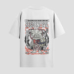Playera urbana de anime y gaming ExtraLife MX, corte Standard Fit unisex ligero y transpirable en color Deep Black y Pure White, ropa de uso diario para gym y casual.