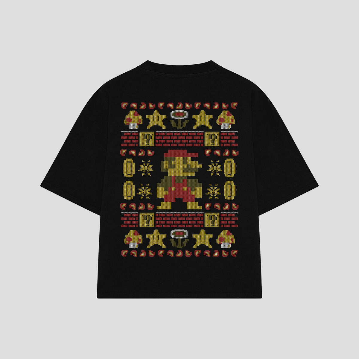 Playera streetwear premium de anime y gaming ExtraLife MX, corte oversized drop shoulder ligero y fresco en color Deep Black y Off-White, moda urbana mexicana de culto.