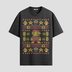 Playera urbana de anime y gaming ExtraLife MX, corte Standard Fit unisex ligero y transpirable en color Deep Black y Pure White, ropa de uso diario para gym y casual.